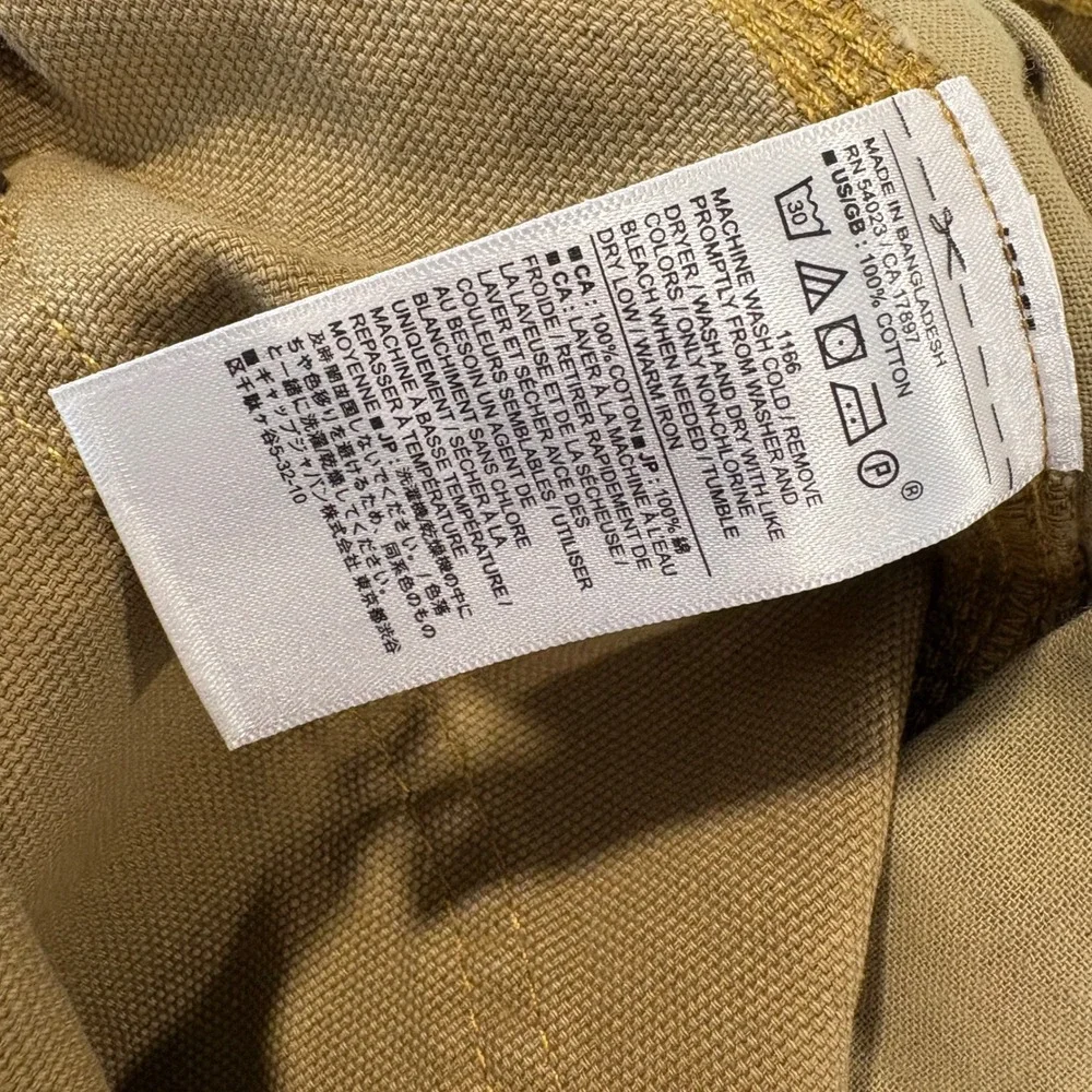 Banana Republic Carpenter Pants Mens 33x30 Golden Brown Double Knee Canvas